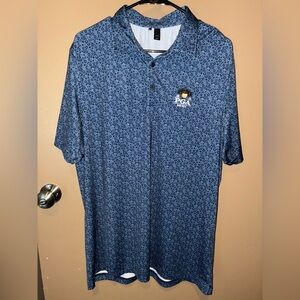 adidas Navy Pattern 2023 PGA Polo Shirt